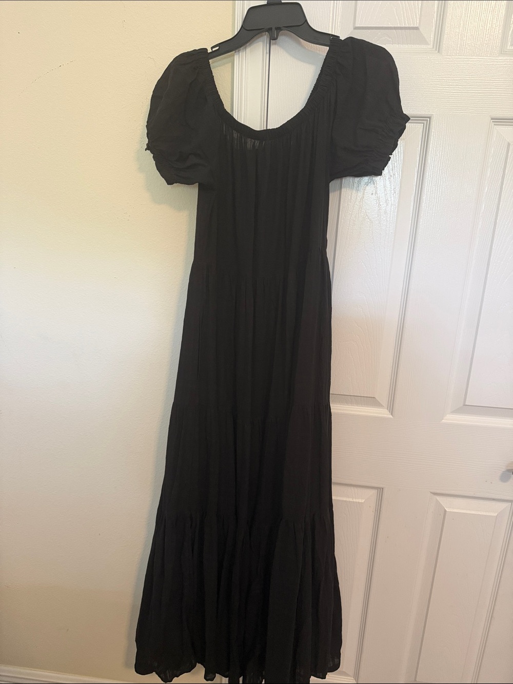 Young Fabulous & Broke Black Puff-Sleeve Maxi Dress